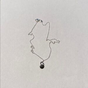 Sterling Silver Disc Pendant Necklace - Silver